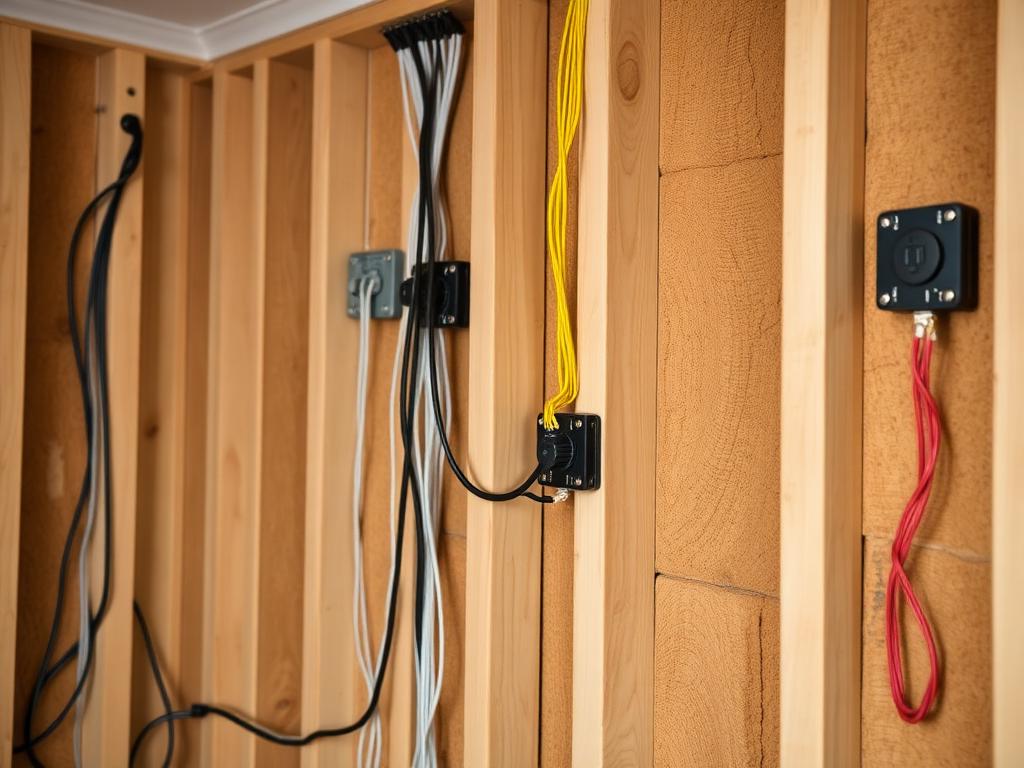 New electrical cabling installed during a full house rewire